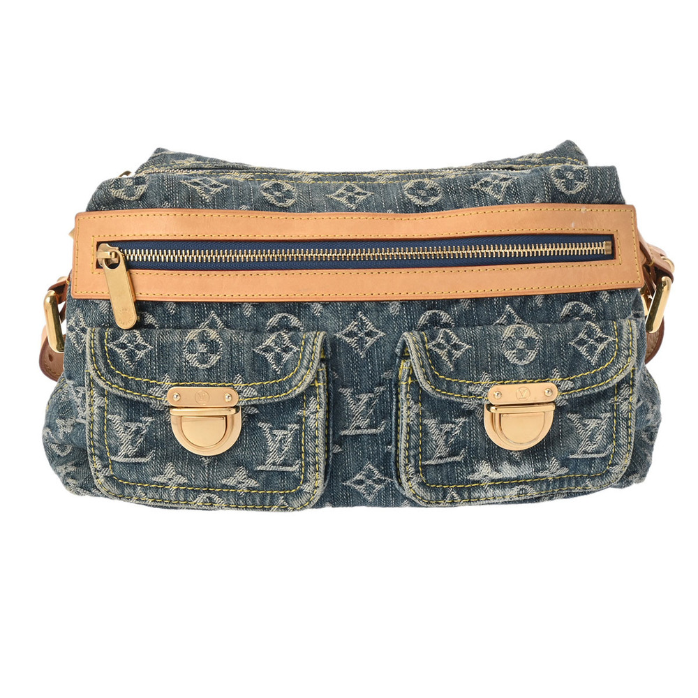 Louis Vuitton Monogram Denim Baggy Denim Blue Shoulder Bag